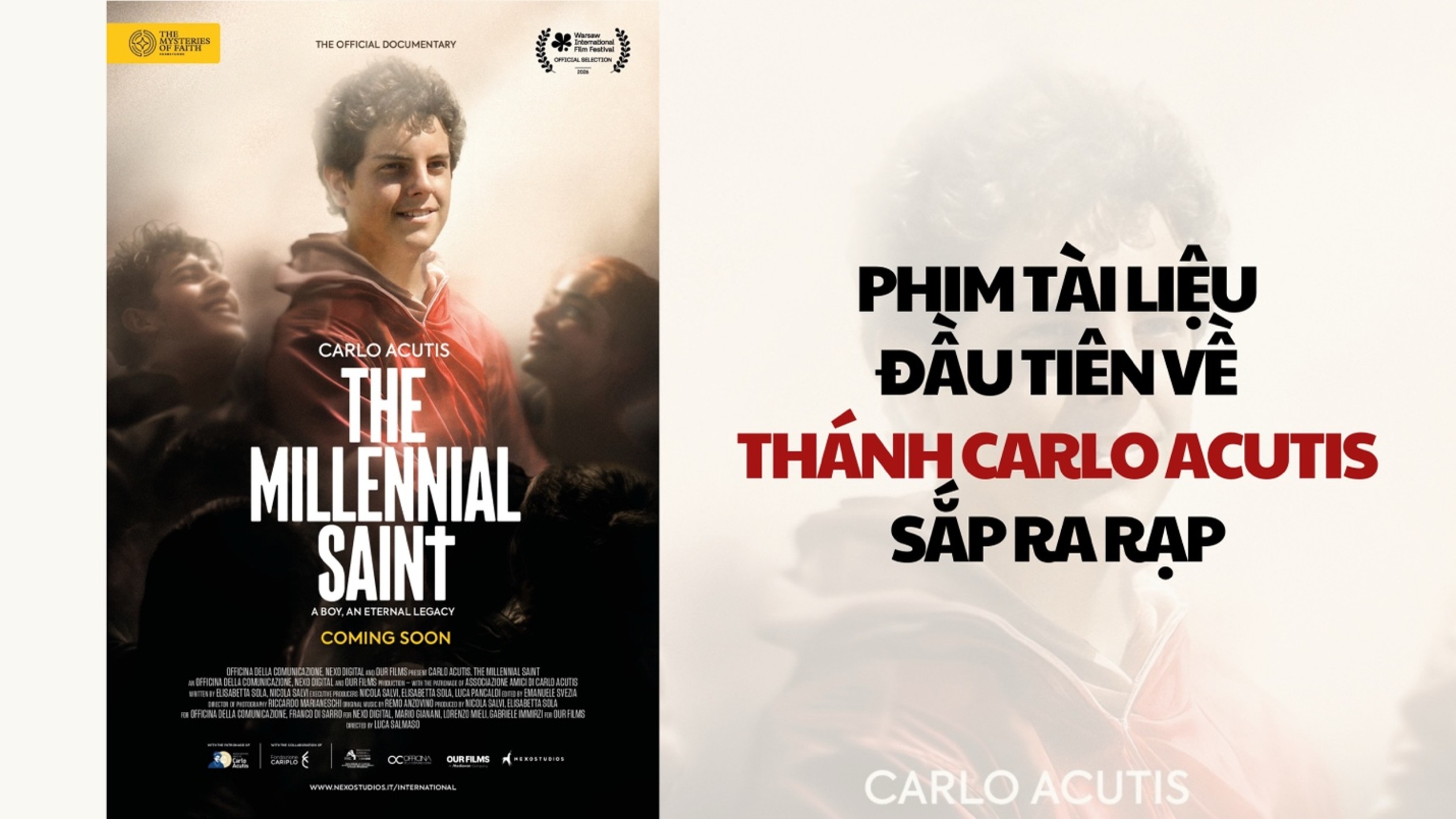 Phim tài liệu đầu tiên về Thánh Carlo Acutis sắp ra rạp
